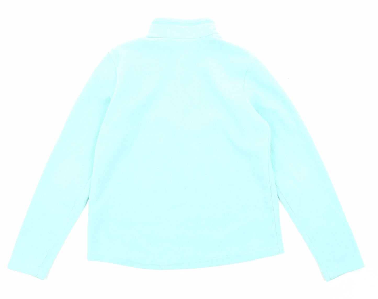 DECATHLON Girls Blue Polyester Pullover Sweatshirt Size 10-11 Years Zip - Quarter-Zip