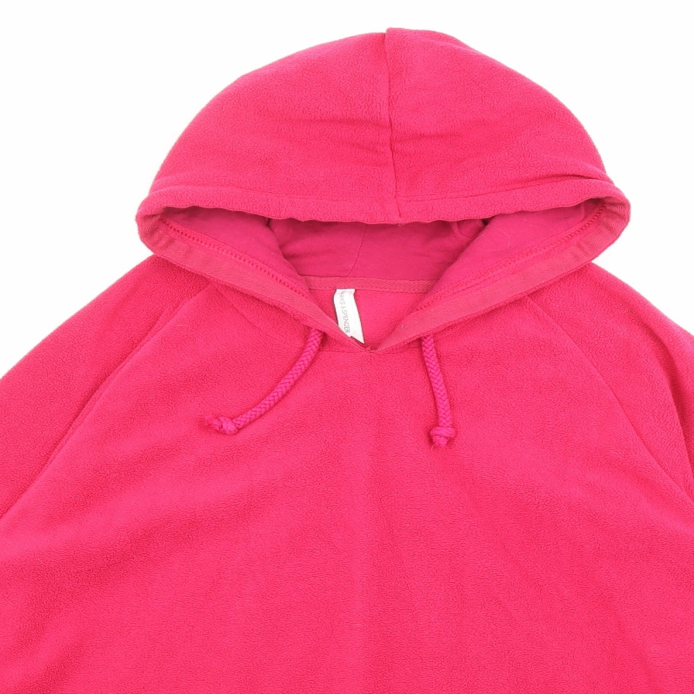 Marks and Spencer Womens Pink Polyester Pullover Hoodie Size 20 Drawstring - Pockets