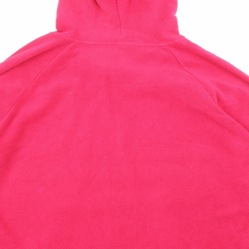 Marks and Spencer Womens Pink Polyester Pullover Hoodie Size 20 Drawstring - Pockets