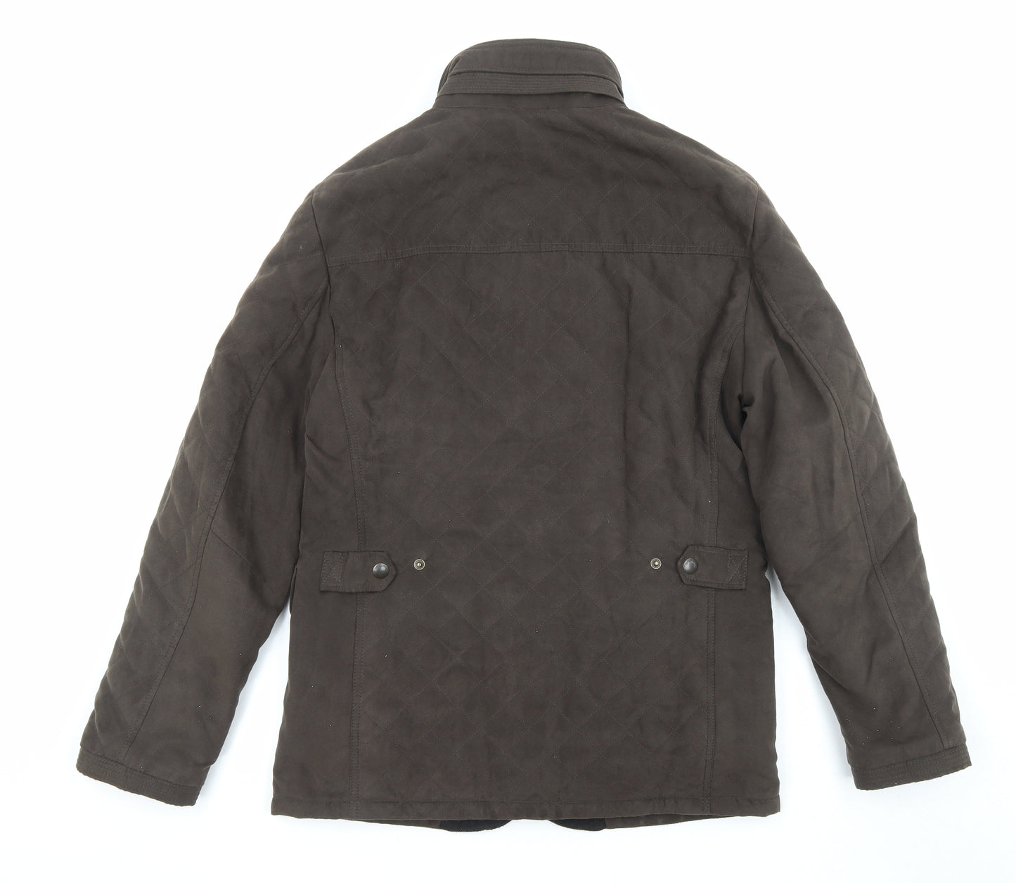 Marks and Spencer Mens Brown Jacket Size S Zip - [Pockets