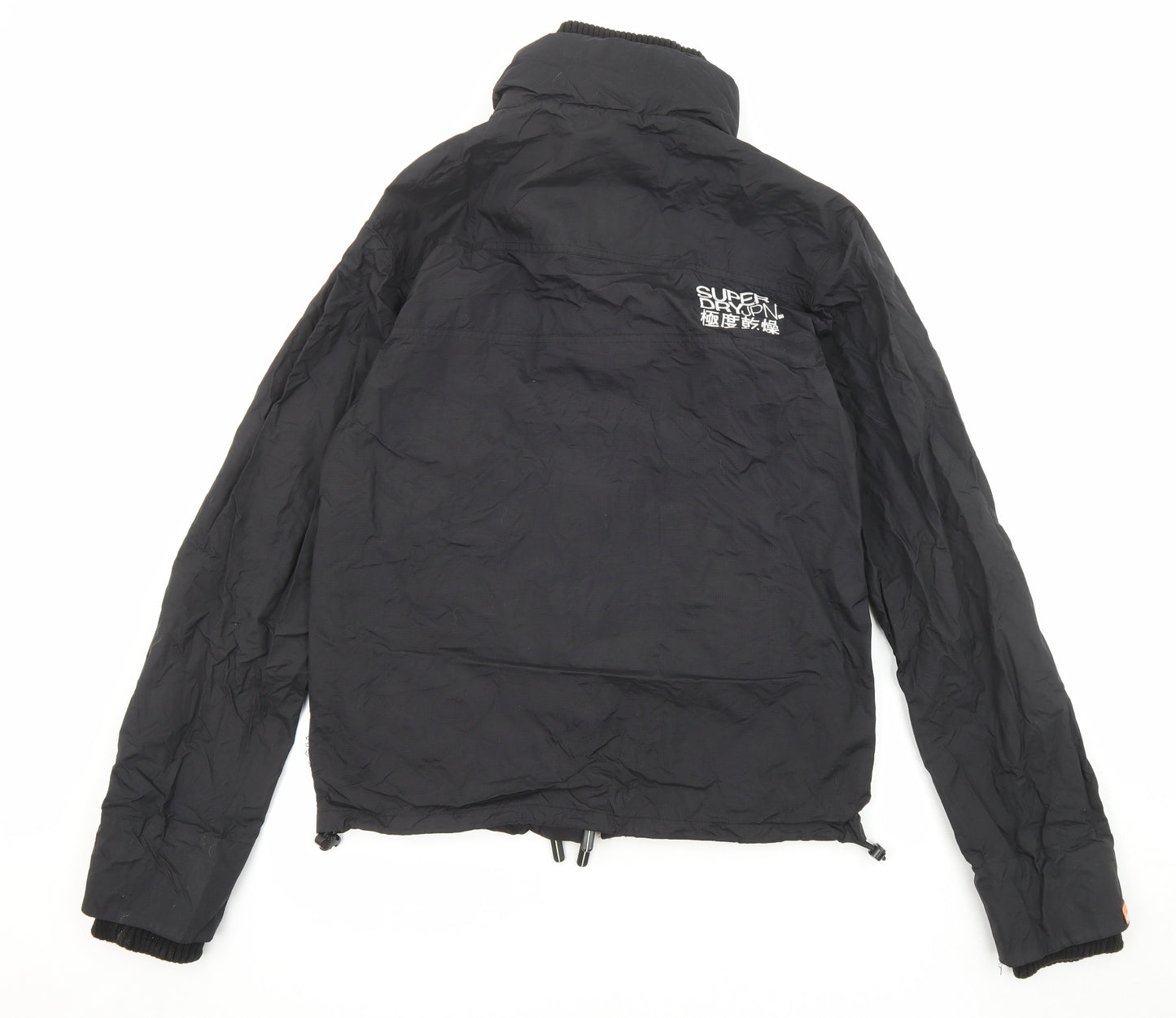 Superdry Mens Black Jacket Size M Zip - Pockets