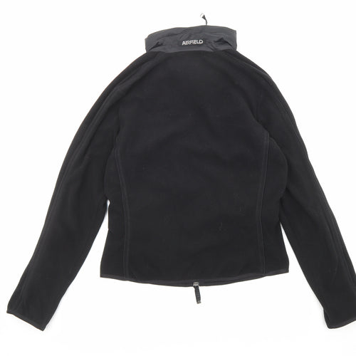 Airfied Womens Black Jacket Size 8 Zip - Jewels, Pockets