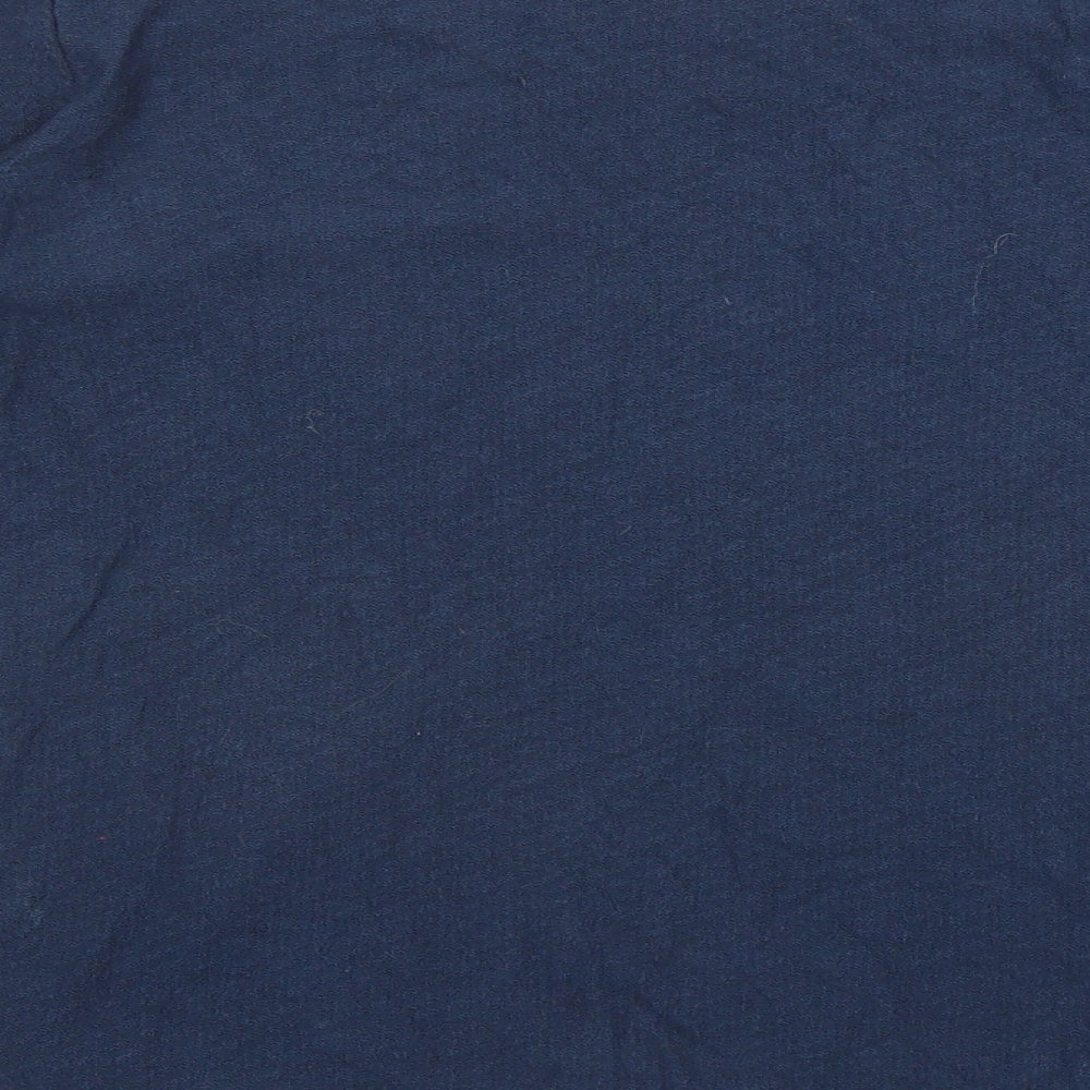 Fat Face Womens Blue Boat Neck Viscose Pullover Jumper Size 12 - Flared Cuffs