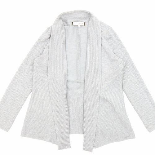 Principles Womens Grey Collared Acrylic Cardigan Jumper Size 12 - Open