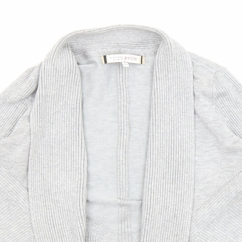 Principles Womens Grey Collared Acrylic Cardigan Jumper Size 12 - Open