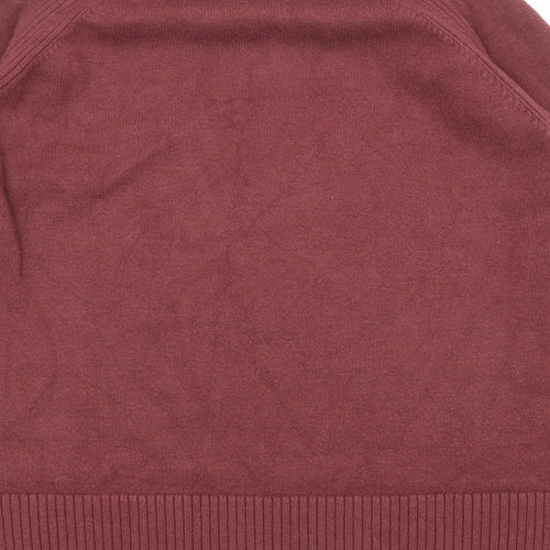 NEXT Womens Red High Neck Viscose Pullover Jumper Size M