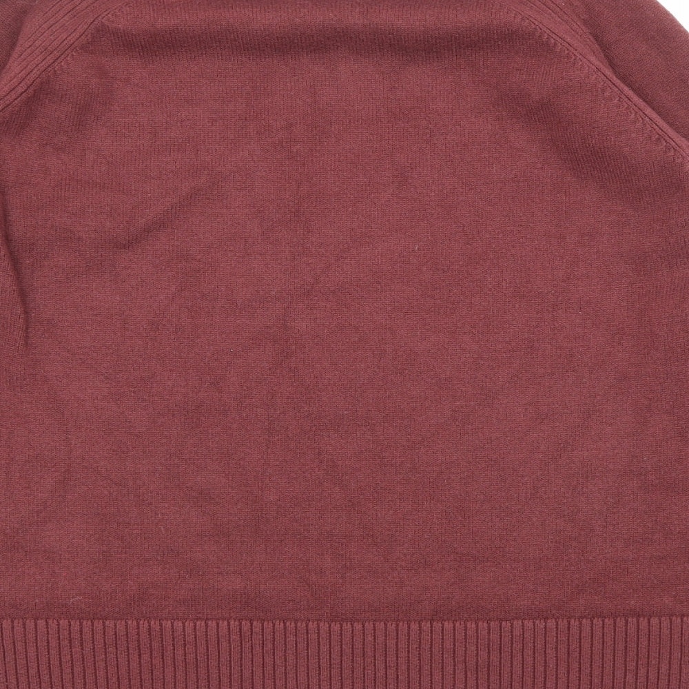 NEXT Womens Red High Neck Viscose Pullover Jumper Size M