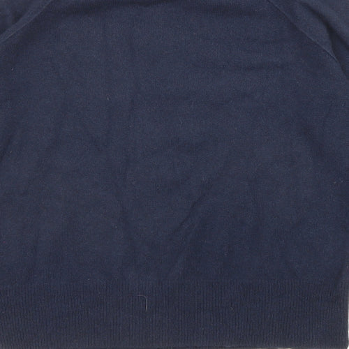 Jigsaw Womens Blue Boat Neck Cashmere Cardigan Jumper Size L