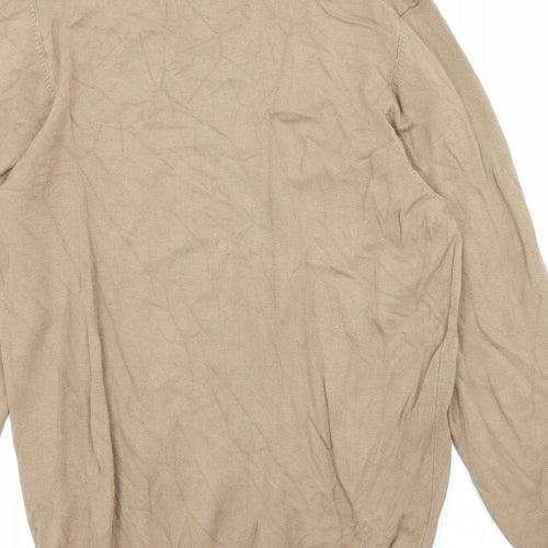 Zara Womens Beige Roll Neck Acrylic Pullover Jumper Size S