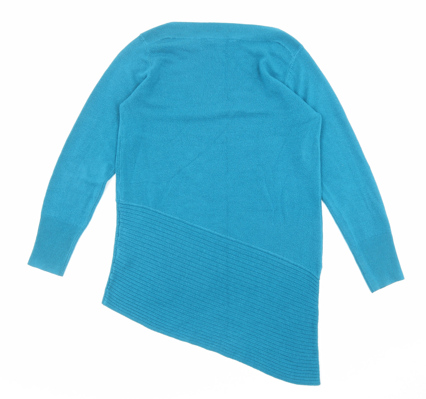 Principles Womens Black Boat Neck Acrylic Pullover Jumper Size 12 - Asymmetric