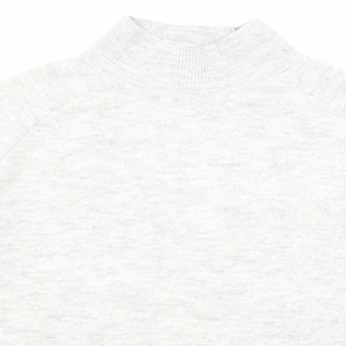 H&M Womens Grey High Neck Acrylic Pullover Jumper Size M