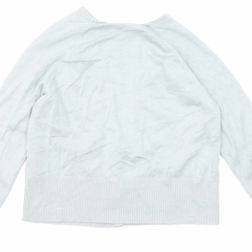Principles Womens Blue V-Neck Viscose Cardigan Jumper Size 12
