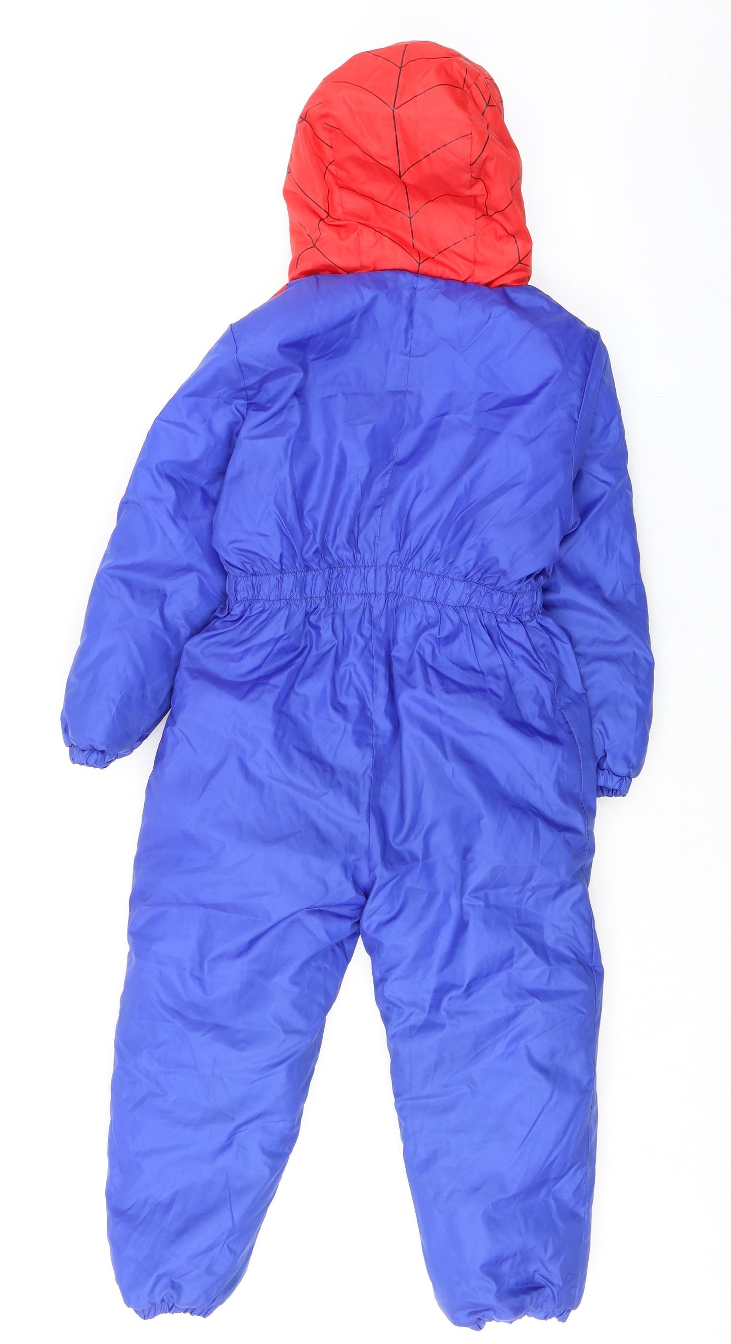 Marvel Boys Blue Basic Coat Snowsuit Size 6-7 Years Zip - Spider-Man