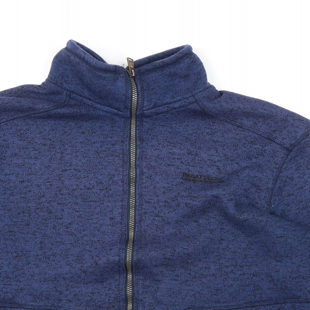 Regatta Mens Blue Jacket Size L Zip - Zipped Pockets