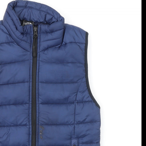 The North Face Boys Blue Gilet Jacket Size 5-6 Years Zip - Zipped Pockets