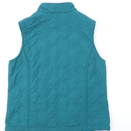 EWM Womens Green Gilet Jacket Size 10 Zip - Quilted