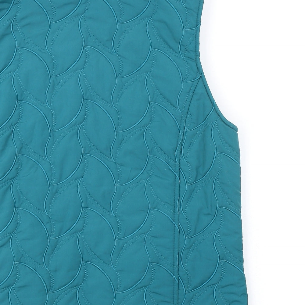 EWM Womens Green Gilet Jacket Size 10 Zip - Quilted