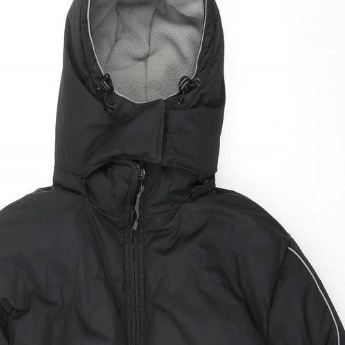 Mountain Life Womens Black Rain Coat Coat Size 16 Zip - Waterproof Hooded