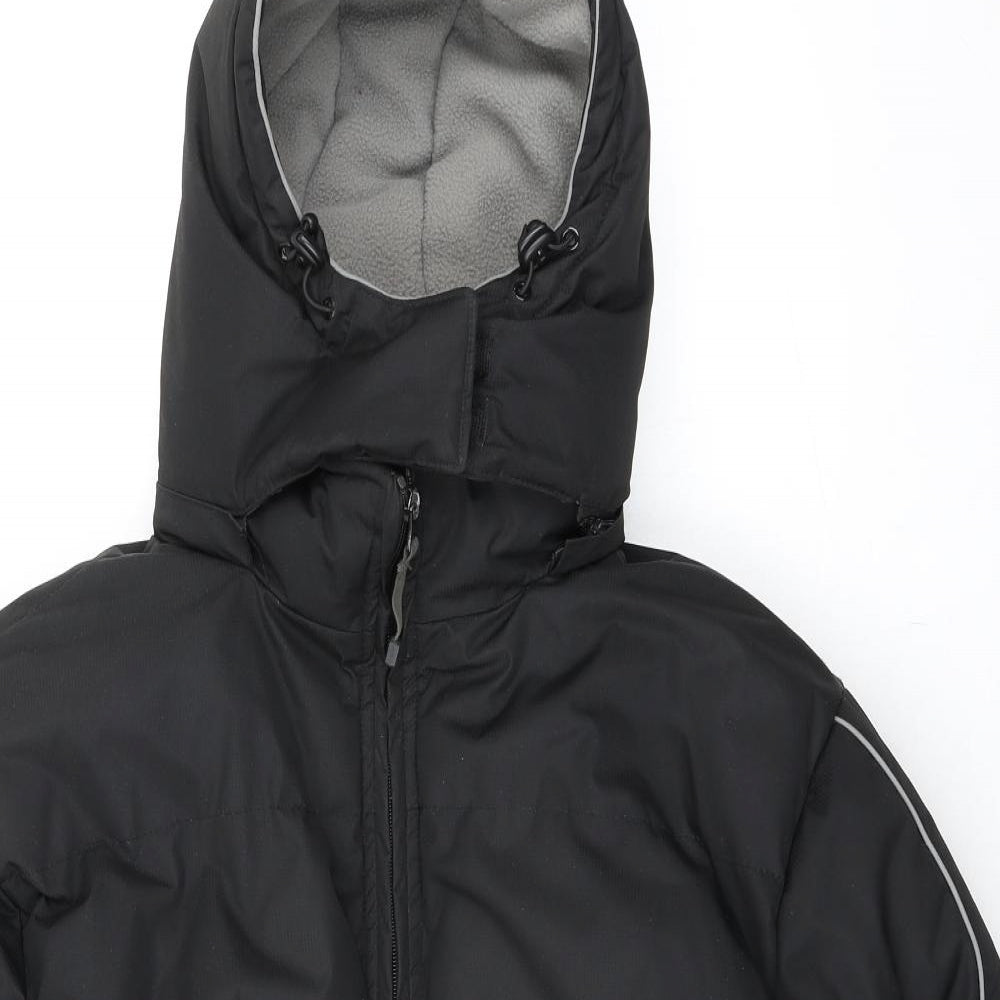 Mountain Life Womens Black Rain Coat Coat Size 16 Zip - Waterproof Hooded