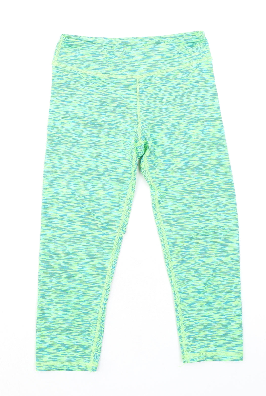 Reflex Womens Green Polyester Cropped Leggings Size 12 L20 in Regular