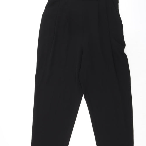 H&M Womens Black Polyester Jumpsuit One-Piece Size 8 L29 in Zip - Elasticated Back