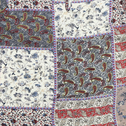 Encuentro Womens Multicoloured Paisley Polyester Basic Blouse Size 12 Boat Neck