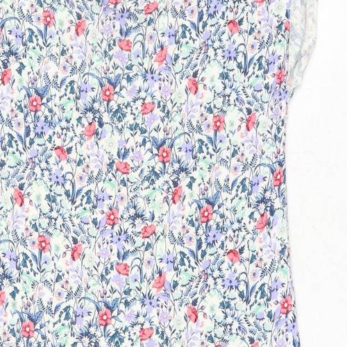 Marks and Spencer Womens Multicoloured Floral Viscose Mini Size 8 Boat Neck Pullover