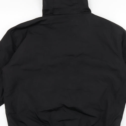 French Connection Mens Black Bomber Jacket Coat Size M Zip - Fur Hood
