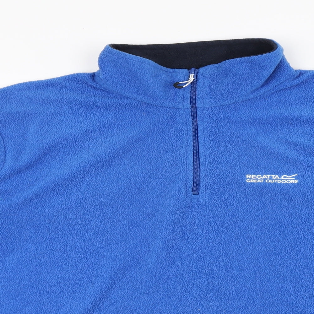 Regatta Mens Blue Polyester Pullover Sweatshirt Size XL - Quarter-Zip