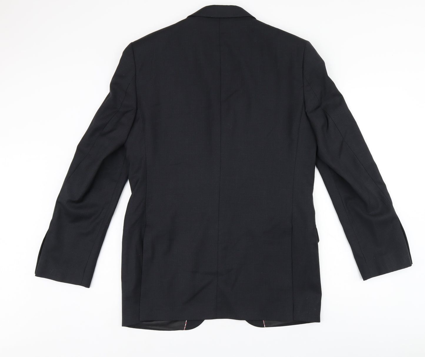 Howick Tailored Mens Black Polyester Jacket Suit Jacket Size 38 Regular