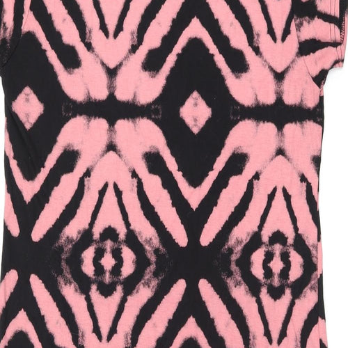 AX Paris Womens Black Tie Dye Viscose Bodycon Size 18 Round Neck Pullover - Curve