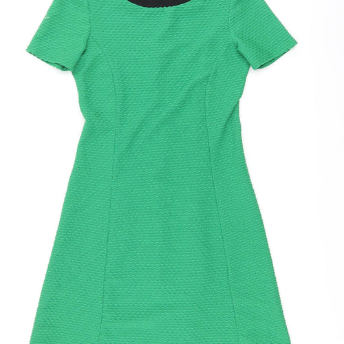 Dorothy Perkins Womens Green Polyester A-Line Size 6 Round Neck Pullover