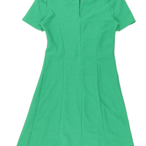 Dorothy Perkins Womens Green Polyester A-Line Size 6 Round Neck Pullover