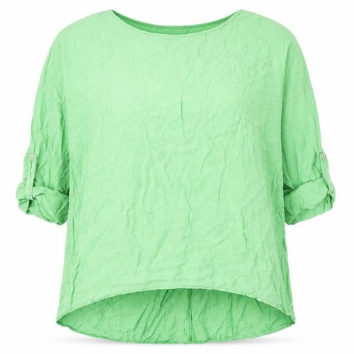 Diverse Womens Green Viscose Tunic T-Shirt Size 12 Round Neck