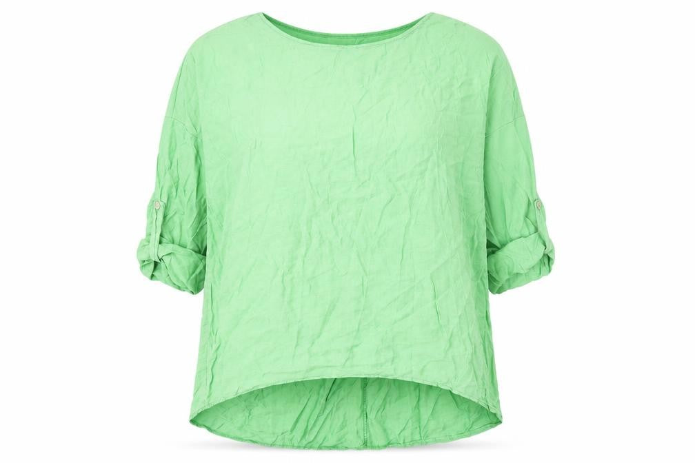 Diverse Womens Green Viscose Tunic T-Shirt Size 12 Round Neck
