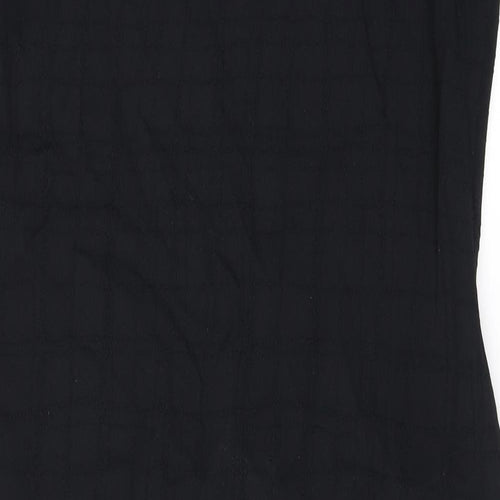 Wallis Womens Black Polyester Bodycon Size 14 Round Neck Zip