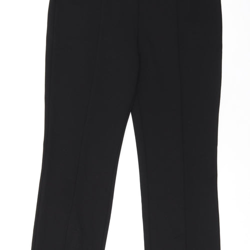 H&M Womens Black Polyester Dress Pants Trousers Size L L29.5 in Regular - Split Flare