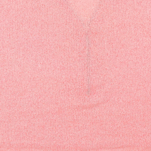 River Island Womens Pink Viscose Basic Blouse Size 12 V-Neck - Oversized