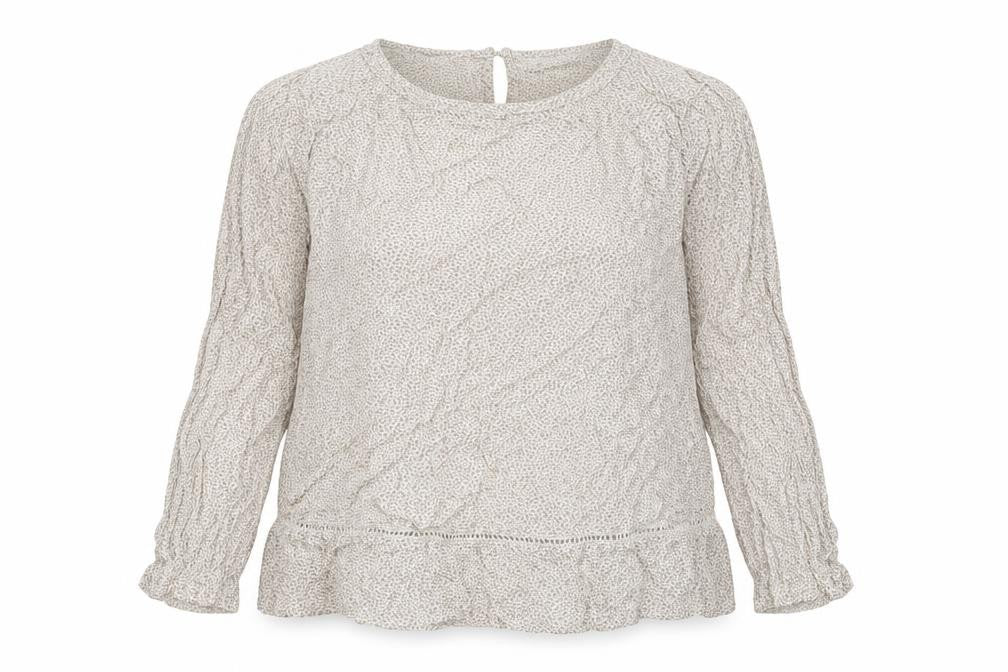 Marks and Spencer Womens Beige Animal Print Viscose Basic Blouse Size 16 Round Neck - Leopard print