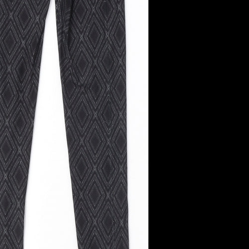 WOLVEN Womens Black Geometric Polyester Carrot Leggings Size S L29 in - Pockets