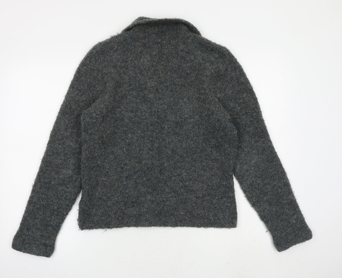 Sandwich Womens Green Collared Wool Full Zip Jumper Size XL