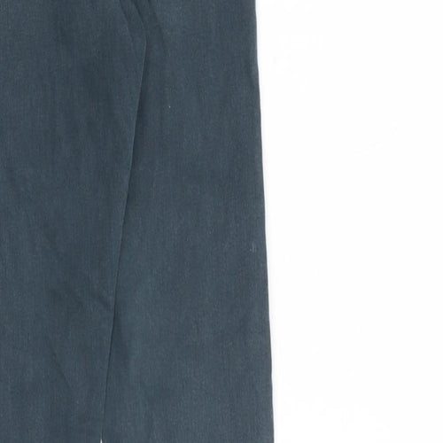 Topshop Womens Blue Cotton Straight Jeans Size 26 in L32 in Regular Zip