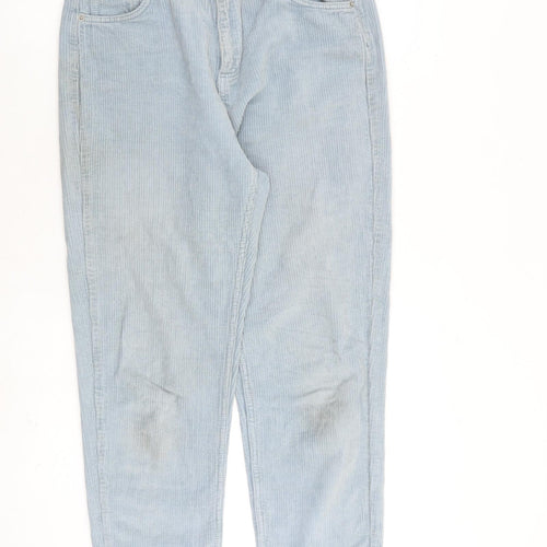 BDG Womens Blue Cotton Trousers Size 28 in L30 in Regular Zip