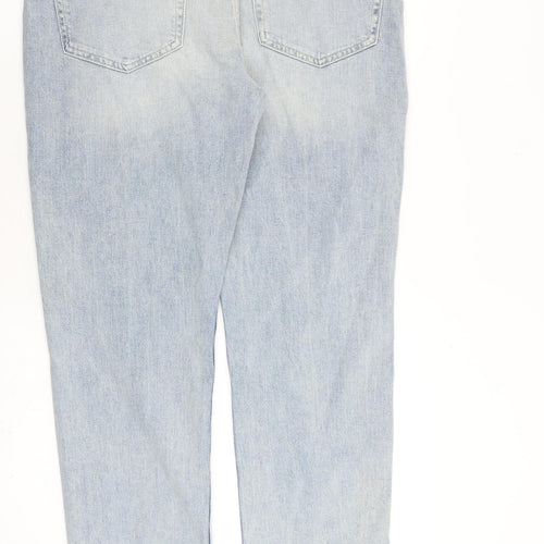 H&M Mens Blue Cotton Straight Jeans Size 36 in L32 in Regular Zip