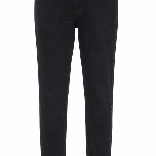 Zara Womens Black Cotton Straight Jeans Size 8 L28 in Regular Zip