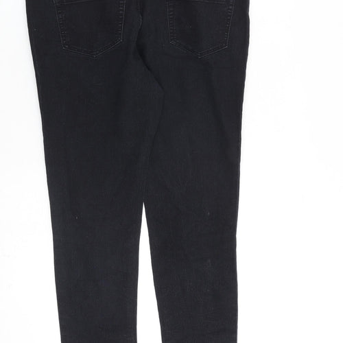 Denim & Co. Womens Black Cotton Skinny Jeans Size 14 L26 in Regular Zip
