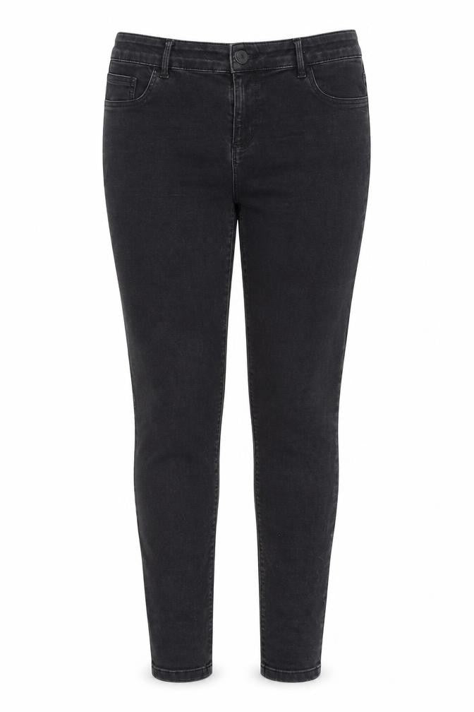 Oasis Womens Grey Cotton Skinny Jeans Size 16 L30 in Regular Zip