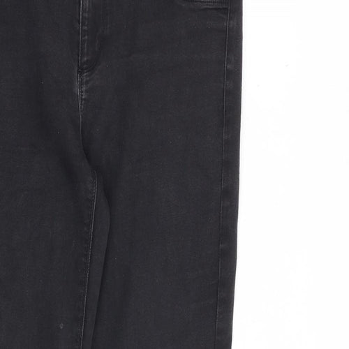 Oasis Womens Grey Cotton Skinny Jeans Size 16 L30 in Regular Zip