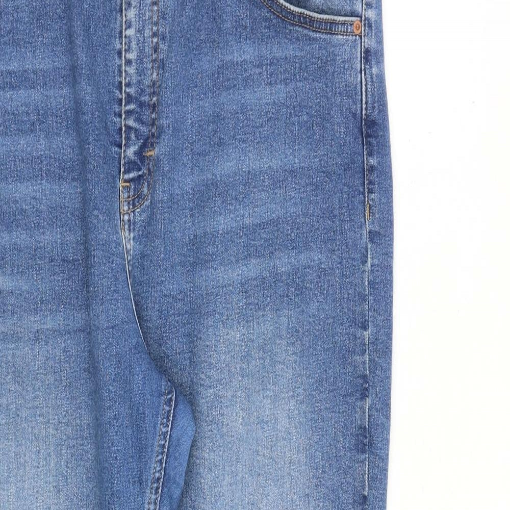 Topshop Womens Blue Cotton Skinny Jeans Size 36 in L30 in Regular Zip