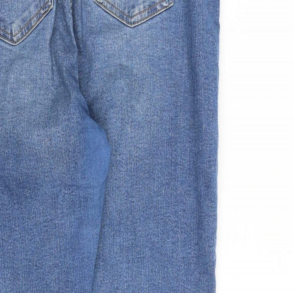 Topshop Womens Blue Cotton Skinny Jeans Size 36 in L30 in Regular Zip